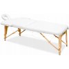 Aga Skladací masážny stôl drevený biely