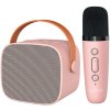 maXlife MXKS 100 Bluetooth Karaoke mikrofón reproduktor ružový