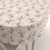 Biante Dekoračný oválny obrus Elen PM-132 Krémové listy na režnom 120x180 cm Biante Dekoračný oválny obrus Elen PM-132 Krémové listy na režnom 120x180 cm