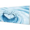 Sklenený obklad do kuchyne Vodné kvapky srdce 100x50 cm Sklenený obklad do kuchyne Vodné kvapky srdce 100x50 cm