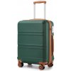 KONO Kabínový kufor na kolieskach - zeleno-hnedý - 44L KONO Kabínový kufor na kolieskach - zeleno-hnedý - 44L