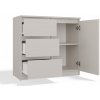 Komoda TopEshop 1D3S 80 x 40 x 75 cm, kašmír matný Komoda TopEshop 1D3S 80 x 40 x 75 cm, kašmír matný