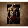 Obraz - Sexi muž s ružami 90x60cm Obraz - Sexi muž s ružami 90x60cm