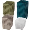 Plastový kontajner veľký, set 6 ks modrá emerald Plastový kontajner veľký, set 6 ks modrá emerald