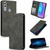 Huawei Honor 10 Lite / 10i tmavo šedé retro ultra tenké magnetické bočné otváranie flipové kožené puzdro s držiakom na karty Huawei Honor 10 Lite / 10i tmavo šedé retro ultra tenké magnetické bočné otváranie flipové kožené puzdro s držiakom na karty