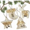 Drevená EKO sada na na vianočný stromček ZÁVESNÁ OZDOBA 4 kusy Drevená EKO sada na na vianočný stromček ZÁVESNÁ OZDOBA 4 kusy