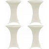 vidaXL Obrusy na stojaci stôl 4 ks krémové 70cm naťahovacie vidaXL Obrusy na stojaci stôl 4 ks krémové 70cm naťahovacie