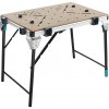 Wolfcraft 6909000 Mobilný pracovný stôl MASTER work 1600 21 kg Farba: čierna, strieborná; 6909000