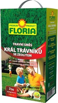 AGRO FLORIA Kráľ trávnikov trávna zmes 2 kg + zeolit 800 g