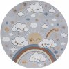 Najkoberce Bono 8437 obláčiky / obloha svetlosivý / krémový