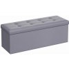 Taburetka s úložným priestorom LSF70GYV1 z ekokože 110x38x38 cm – svetlosivá Taburetka s úložným priestorom LSF70GYV1 z ekokože 110x38x38 cm – svetlosivá
