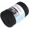 Pletacia priadza Macrame Cotton lurex 250 g čierna 1ks Pletacia priadza Macrame Cotton lurex 250 g čierna 1ks