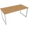Hobis Pracovný stôl UNI O, 160x75,5x80 cm, dub/biela Hobis Pracovný stôl UNI O, 160x75,5x80 cm, dub/biela