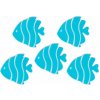 Wenko Protišmykové podložky do vane Fish, 5 ks Wenko Protišmykové podložky do vane Fish, 5 ks