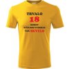 Žlté tričko trvalo 18 rokov - vtipné tričko k 18 narodeninám XXXL Žlté tričko trvalo 18 rokov - vtipné tričko k 18 narodeninám XXXL