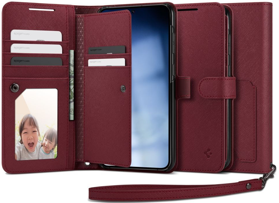 Púzdro Spigen Wallet S Plus Samsung Galaxy S23+ Plus Burgundy