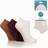 IOMI 6 párov Diabetik dámske tenké členkové ponožky TEHLOVO BORDOVÝ mix