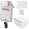 Sada Alcadrain na montáž na stenu, toaleta Smyle Sq., sedadlo s tlačidlom, biela matná M1976 KAE170 1 set Sada Alcadrain na montáž na stenu, toaleta Smyle Sq., sedadlo s tlačidlom, biela matná M1976 KAE170 1 set