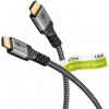 Kábel HDMI M/M 1m, Ultra High Speed+Eth, 8K@60Hz, HDMI 2.1, 48G, G pozl. konektor, čierny/sivý Kábel HDMI M/M 1m, Ultra High Speed+Eth, 8K@60Hz, HDMI 2.1, 48G, G pozl. konektor, čierny/sivý