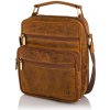 PAOLO PERUZZI Pánska kožená taška cez rameno Vintage | hnedá T-28-HBR PAOLO PERUZZI Pánska kožená taška cez rameno Vintage | hnedá T-28-HBR