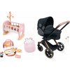 Set kočík trojkombinácia s kolískou pre bábiku Cybex Black 3in1 Pram Corolle a spací vak s kufríkom Set kočík trojkombinácia s kolískou pre bábiku Cybex Black 3in1 Pram Corolle a spací vak s kufríkom