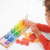 Bigjigs Toys Doska nasadzovania s číslami - poškodený obal Bigjigs Toys Doska nasadzovania s číslami - poškodený obal