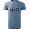 Evolúcia volejbal smeč - Klasické pánske tričko vyššej gramáže - L ( Denim ) Evolúcia volejbal smeč - Klasické pánske tričko vyššej gramáže - L ( Denim )
