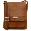 Kožená taška cez rameno pre mužov s predným vreckom Jimmy Tuscany Leather Farba: Prírodná Kožená taška cez rameno pre mužov s predným vreckom Jimmy Tuscany Leather Farba: Prírodná