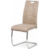 Autronic Moderná JEDÁLENSKÁ STOLIČKA s pohupom - krémová látka v dekore kože - 44 x 98 x 60 cm, textil + kov Autronic Moderná JEDÁLENSKÁ STOLIČKA s pohupom - krémová látka v dekore kože - 44 x 98 x 60 cm, textil + kov