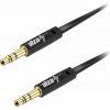 Alzapower FlatCore Audio 3,5 mm Jack (M) to 3,5 mm Jack (M) 0,5 m čierny APW-CBA3JMF005B Alzapower FlatCore Audio 3,5 mm Jack (M) to 3,5 mm Jack (M) 0,5 m čierny APW-CBA3JMF005B