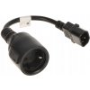 LANBERG CA-C14E-10CC-0018-BK Lanberg extension power cable IEC 320 C14->SCHUKO(F) CA-C14E-10CC-0018-BK