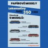 Papierový model - Set 5ks Lokomotívy rady 350 1:100 Papierový model - Set 5ks Lokomotívy rady 350 1:100