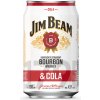 Jim Beam + Cola miešaný alkoholický nápoj 4,5% 330 ml (plech) Jim Beam + Cola miešaný alkoholický nápoj 4,5% 330 ml (plech)