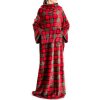 Deka TARTAN s rukávmi, červená / zelená 750922 Deka TARTAN s rukávmi, červená / zelená 750922