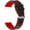 eses Športový remienok z jemného silikónu pre smart hodinky 20 mm Farba: čierna s červenou