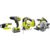 aku 18 V set (R18DD3 + RWSL1801 + R18JS + R18T + 1 x 5,0 Ah + 1 x 2 Ah baterie + nabíječka) Ryobi R18CK4A-252S aku 18 V set (R18DD3 + RWSL1801 + R18JS + R18T + 1 x 5,0 Ah + 1 x 2 Ah baterie + nabíječka) Ryobi R18CK4A-252S