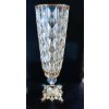 Crystalite Bohemia amber skleněná váza Diamond 46 cm, kovová noha + zlato Crystalite Bohemia amber skleněná váza Diamond 46 cm, kovová noha + zlato