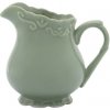 Chic Antique Zelený porcelánový džbánok s čipkou Provence lace verte - 9 cm / 0,2 L - Chic Antique Chic Antique Zelený porcelánový džbánok s čipkou Provence lace verte - 9 cm / 0,2 L - Chic Antique