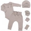 Rebrovaná rastúca súprava 3D, Baby Boy taupe