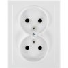 CB Elektro Dvojitá zapustená zásuvka 2x2P+E Malta 16A, 250V, PT-6M, biela CB Elektro Dvojitá zapustená zásuvka 2x2P+E Malta 16A, 250V, PT-6M, biela