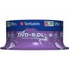 Verbatim DVD+R DL, Double Layer Matt Silver, 43757, 8.5GB, 8x, spindle, 25-pack, 12cm, pre archiváciu dát Verbatim DVD+R DL, Double Layer Matt Silver, 43757, 8.5GB, 8x, spindle, 25-pack, 12cm, pre archiváciu dát