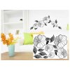 Dimex - Dekoračné nálepky na stenu Kvety čierno-biele - 50 x 70 cm Dimex - Dekoračné nálepky na stenu Kvety čierno-biele - 50 x 70 cm