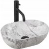 Keramická umývadlová doska Amelia Mini Stone Matt 38 x 26 Kameň Rea Keramická umývadlová doska Amelia Mini Stone Matt 38 x 26 Kameň Rea