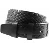 - Kožený opasok čierny, razený prepletaný vzor, hladká spona, šírka 3 cm - Kožený opasok čierny, razený prepletaný vzor, hladká spona, šírka 3 cm