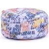 Tuli Puf Nesnímateľný poťah Polyester Vzor Graffiti Modrá