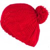 Dámska čiapka červená s brmbolcom Dámska čiapka červená s brmbolcom