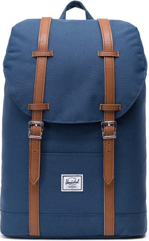 Herschel Retreat Mid Volume Navy Tan Synthetic Leather 14 l