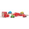 Bigjigs Toys Drevený kamión s autami Bigjigs Toys Drevený kamión s autami