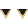 Doria Náušnice z ocele zlaté trojuholníky C304 Doria Náušnice z ocele zlaté trojuholníky C304