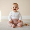Baby Service Dojčenské nohavice buggy ružové obdĺžniky